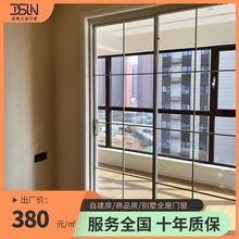 断桥铝合金厨房阳台推拉门防水静音隔热隔断玻璃工厂定制外贸批发