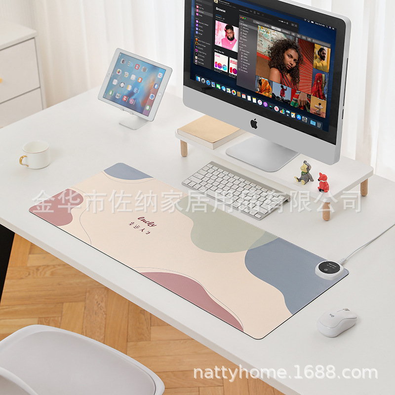 almohadilla de ratón de calentamiento de oficina computadora super grande invierno almohadilla de mesa de calentamiento dormitorio de estudiantes escribiendo tareas almohadilla de manos calientes