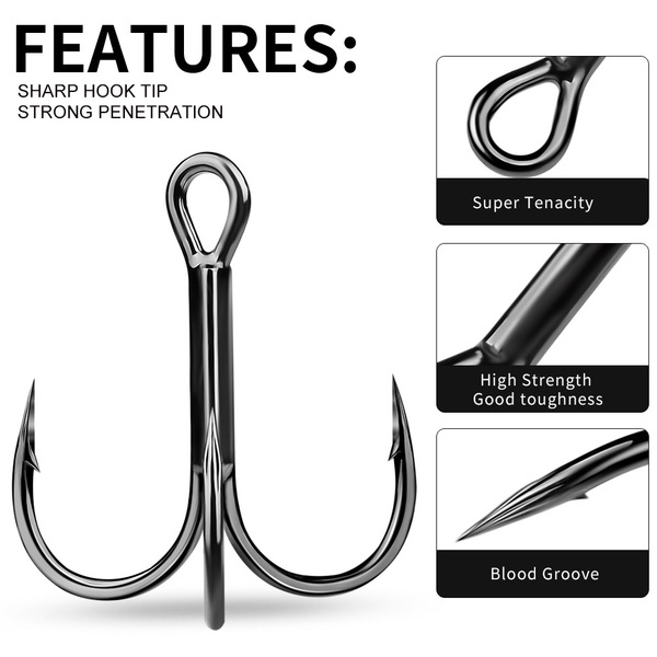 Luya three -book hook hook anchor fish hook three -claw spear hook…