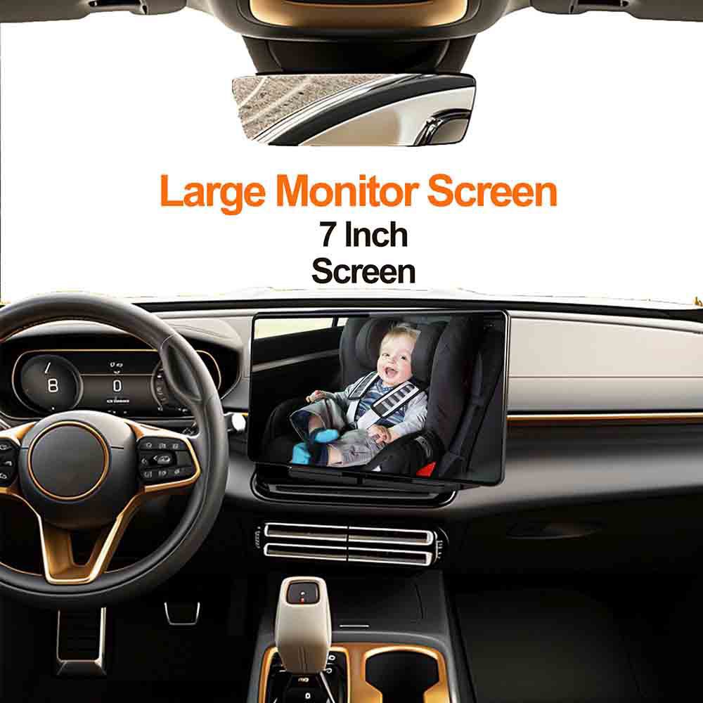 Car-Mounted Baby Monitor 7inch Large-Screen Rear Seat Baby Monitor Infrared Night Vision Camera in Stock