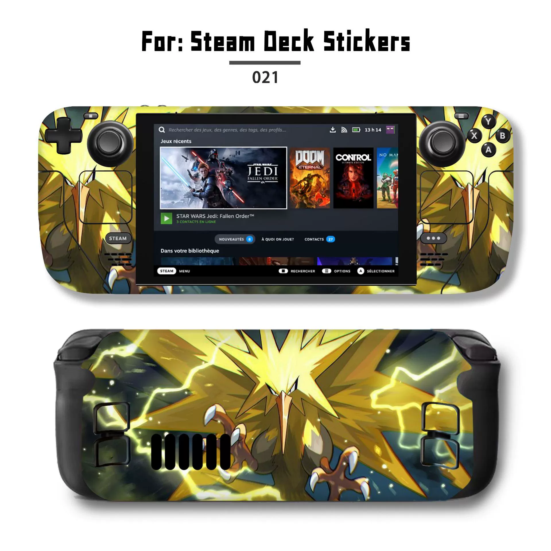 Подходит для наклейки Steam Deck, наклейка на Steam Deck Patch, Steam Panda, вручную, персональный пиксель