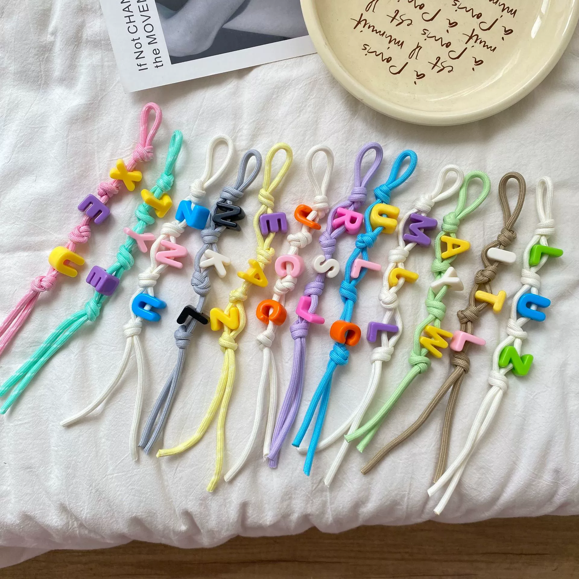 Плюшевая игрушка-подвеска в слепом боксе, бусины, плетеная веревка, подвеска для сумки серии Miu, красочная подвеска для сумки с бусинами