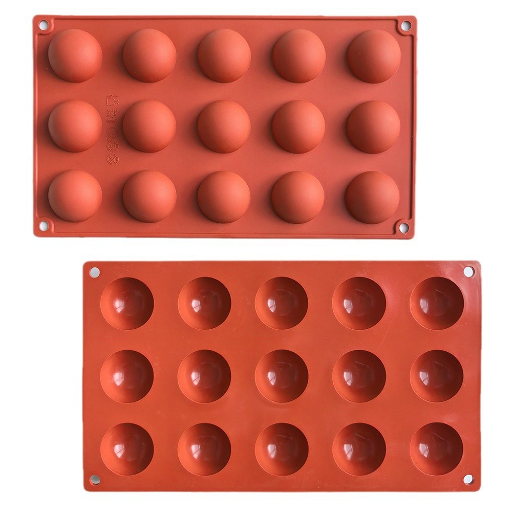 24 pequeñas semicirculares 437 molde de silicona para pastel de chocolate molde de pan herramientas de panadería de jalea