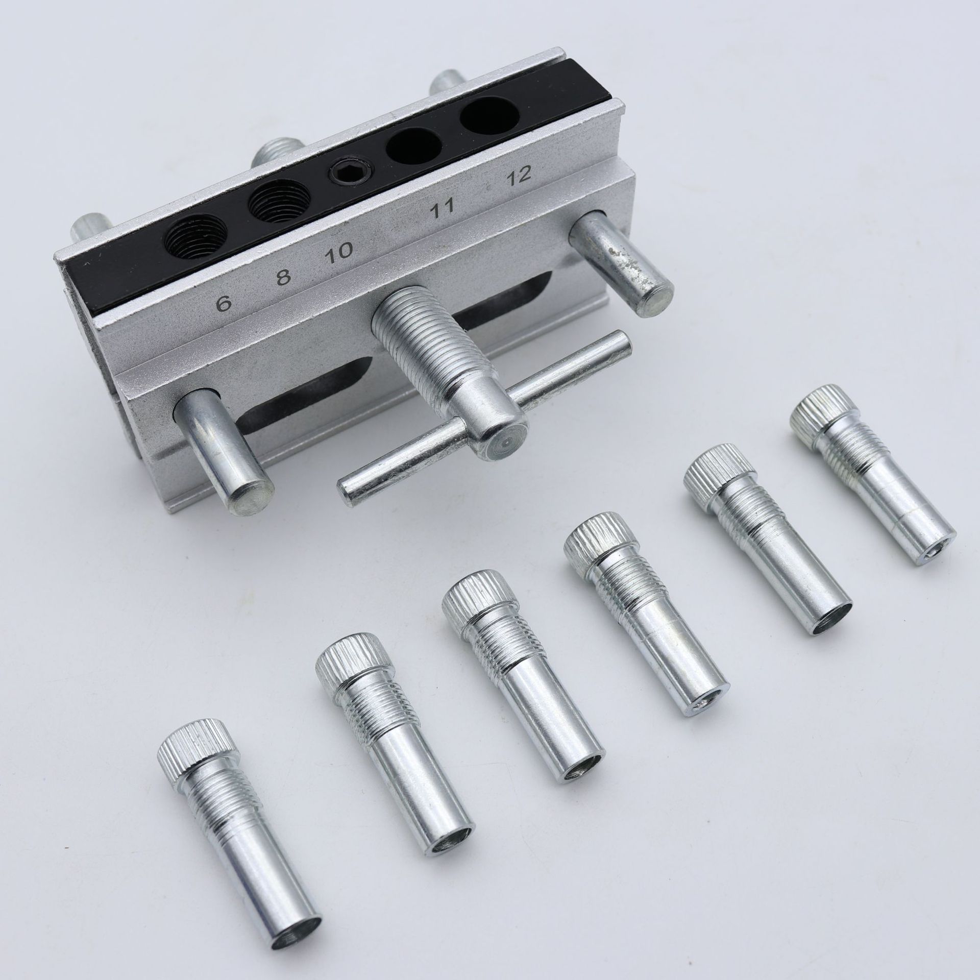 Heavy-duty carpintería punzón localizador de carpintería oblicuo agujero localizador autocentrado pin agujero recto taladro accesorio traje