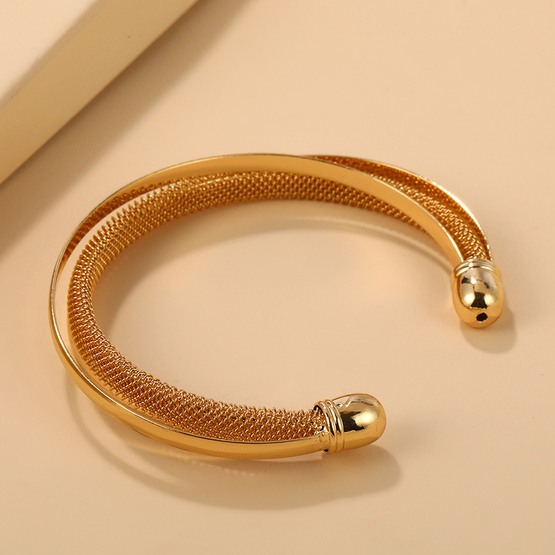 Simple Style Geometric Alloy Plating Womenu0027S Bangle