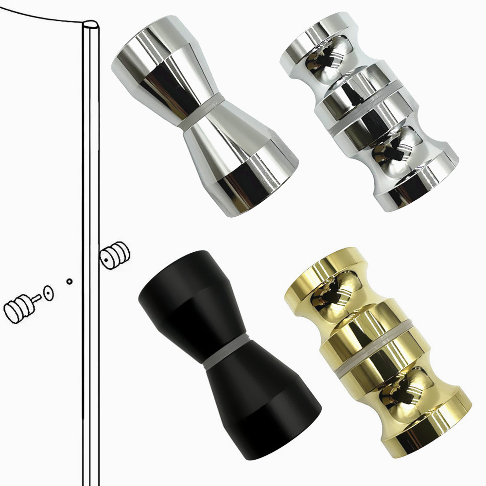 Shower glass door small pull handle sliding door handle, bathroom partition door aluminum alloy single hole pull handle