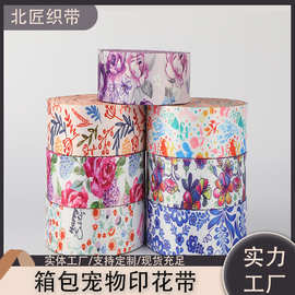 热转印斜纹密纹印花织带花色多样肩带背包带吉他带摄影相机背带