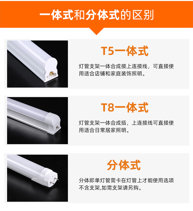 LED灯管 灯管ledt5日光灯t8灯管led一体化灯管t8日光灯管t5灯管-阿里巴巴
