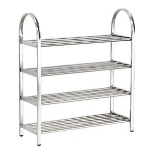 Thickened Stainless Steel Shoe Rack Shoe Cabinet Simple Doorway Storage Dormitory Bedroom Living Room Household Stainless Steel Shoe Rack Cross-border