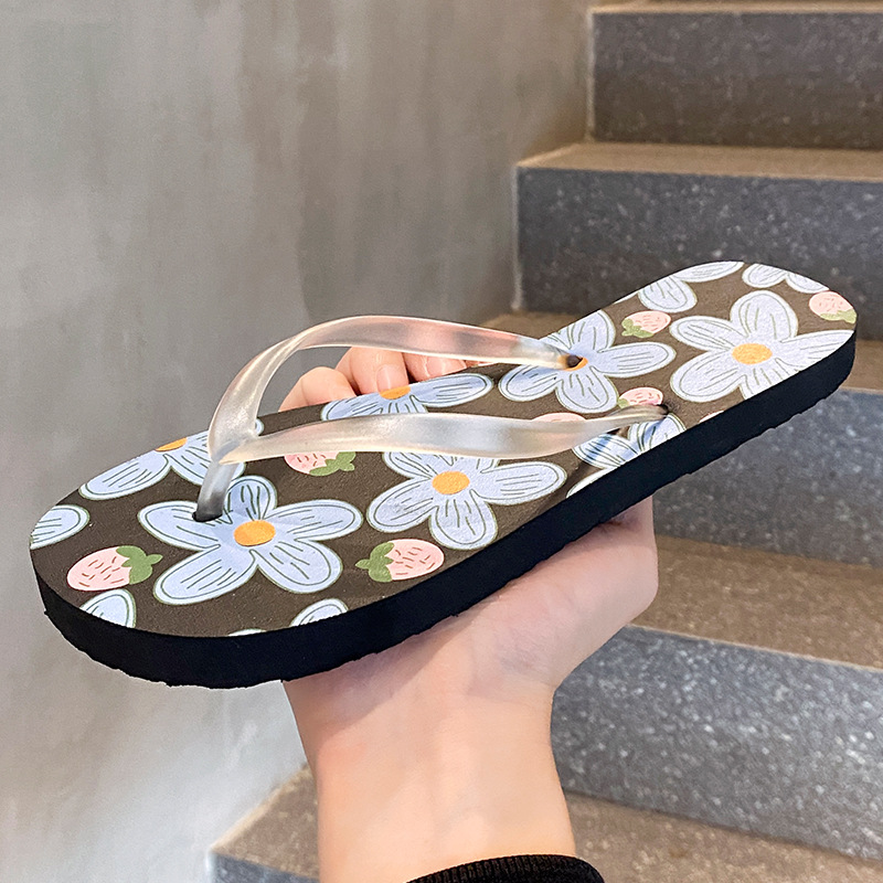 Zapatillas de flip flop para mujeres de moda brillante y fresca nueva moda para viajar en verano a la playa para usar zapatillas