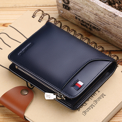 Emperor Paul wallet men's short wallet first layer cowhide cross-border genuine leather wallet change with gift box foreign trade