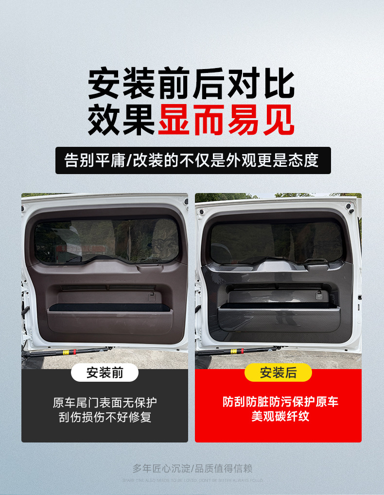 Suitable for Tank 500 car tailgate anti-scratch panel, anti-kick panel, carbon fiber decorative door panel, interior modification parts