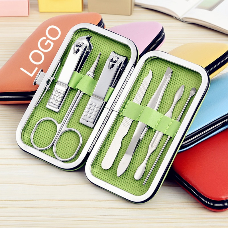 Wholesale Nail Clipper Set of 7 Pieces, Manicure Beauty Set, Nail Clippers, Manicure Tools, Gift Nail Clippers with Printed Logo