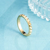 Retro ring stainless steel, simple and elegant design, European style, 14 carat, wholesale