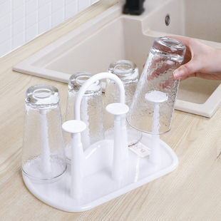 Japanese Cup Drain Rack Storage Rack Household Kitchen Cup Storage Rack Plastic Cup Holder Drain Cup Rack