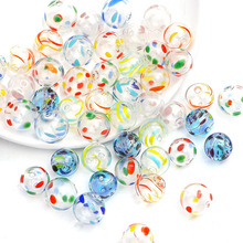 手绘空心滴油琉璃泡泡圆珠散珠 手工diy自制手链项链材料厂家批发