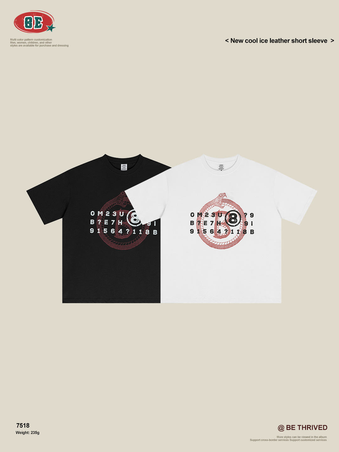 Be Hombres| 2025 verano marca de moda americana retro serie de serpiente impresión pareja casual camiseta de manga corta moda masculina image 6