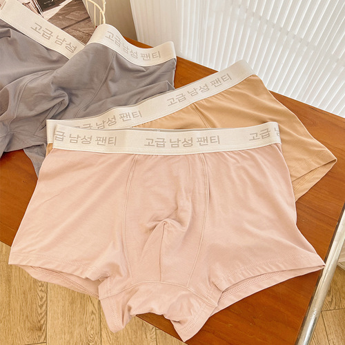 South Korean original single Molidel pure cotton men's briefs flat-bottomed pants invisible large size all-cotton antibacterial crotch four-cornered pants wholesale