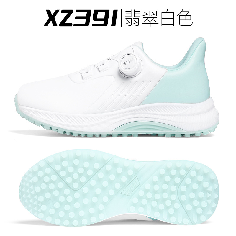 Giày golf nữ PGM chống thấm nước, đế EVA nhẹ, không đinh — XZ391-Ngọc trắng, XZ391-Màu trắng hoa anh đào