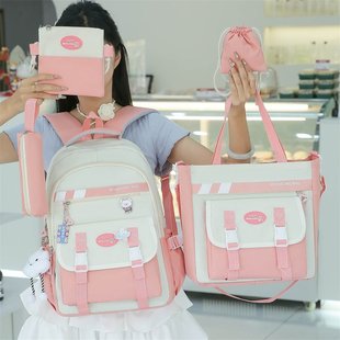 Schoolbag Female Ins Mori All-match Primary School Grade 4, 5 and 6 Junior High School Students High-value Dirty-resistant Backpack