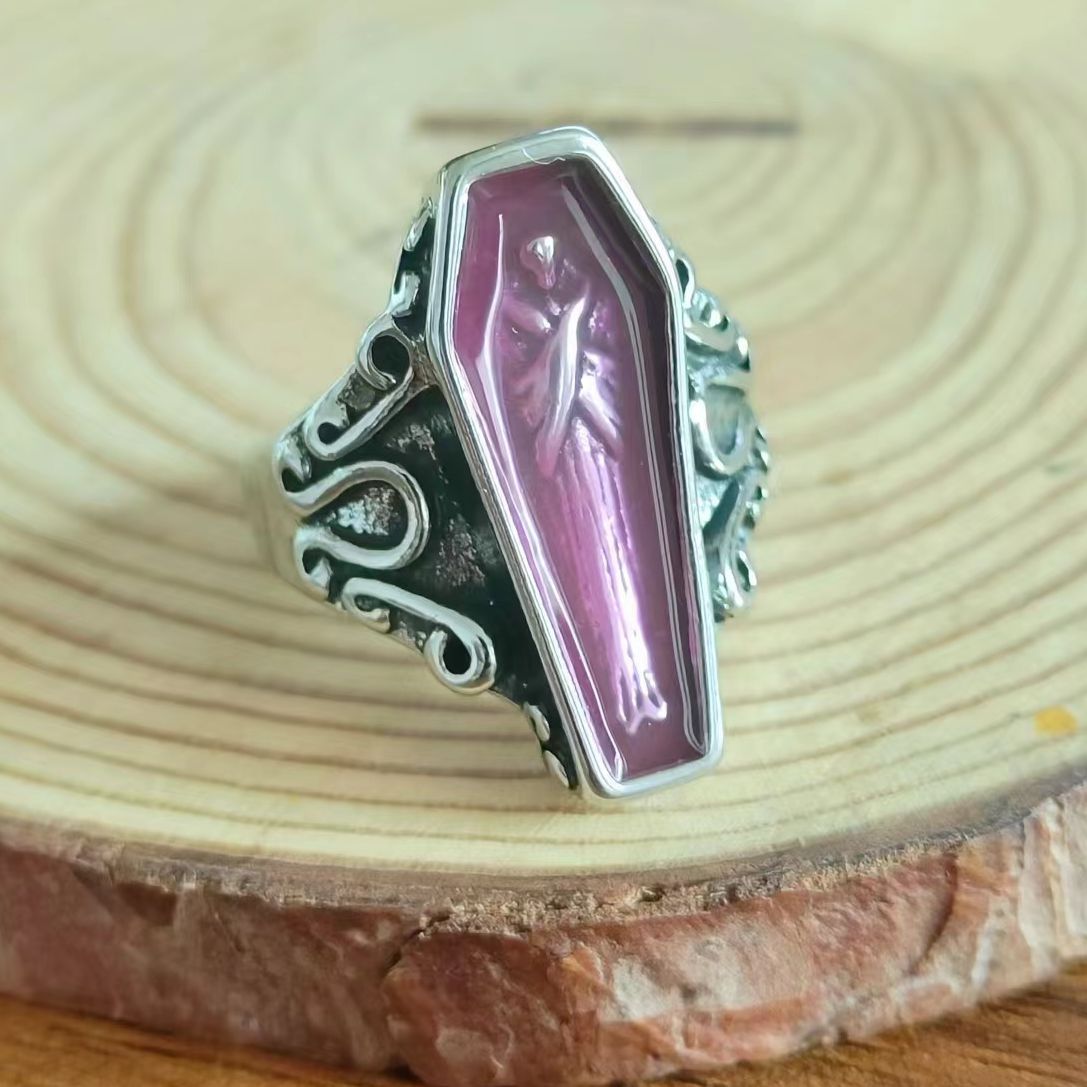 Anello bare gotiche vampiro vintage stile punk da donna_voghion.com