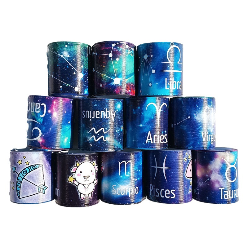 Constelación 12 estilo Snap anillo pulsera niños Snap anillo pulsera cielo estrellado partido Snap anillo