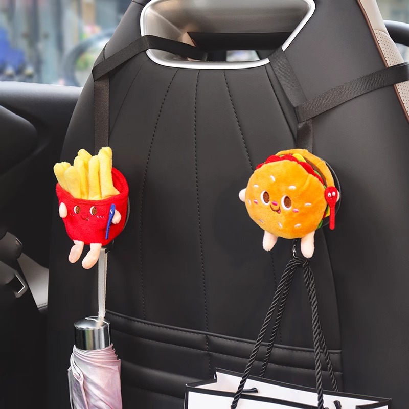 Nueva caricatura BYD Dolphin Seagull Sports Asiento con gancho trasero, almacenamiento en el automóvil, productos interiores de dibujos animados lindos