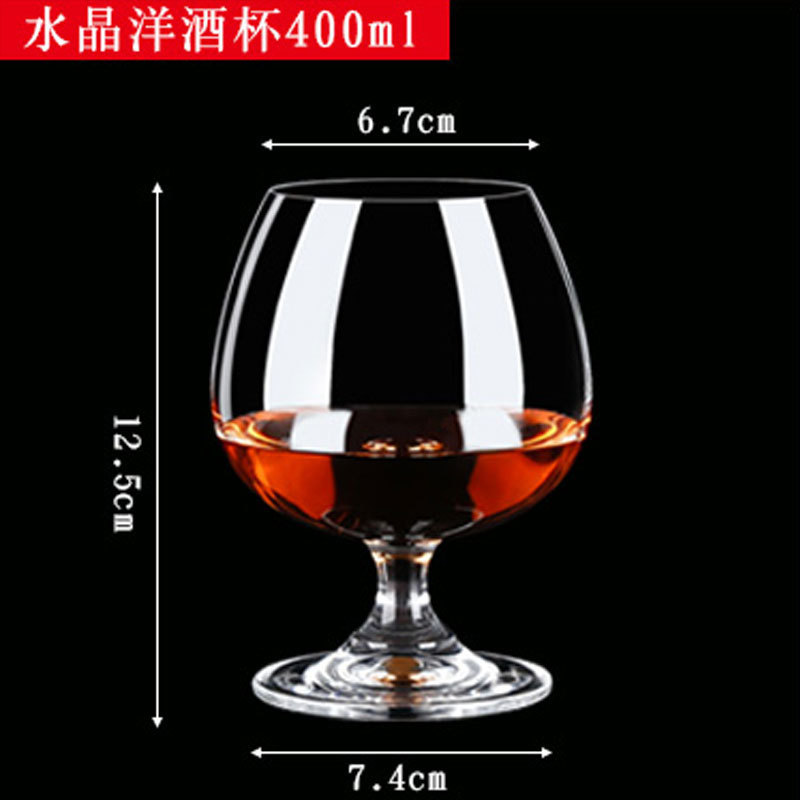 Vaso de cristal de brandy de alta gama lujoso ligero de alto grado de vidrio conjunto de tazas de vino domésticas de alta calidad de tazas de vino tinto de pies cortos