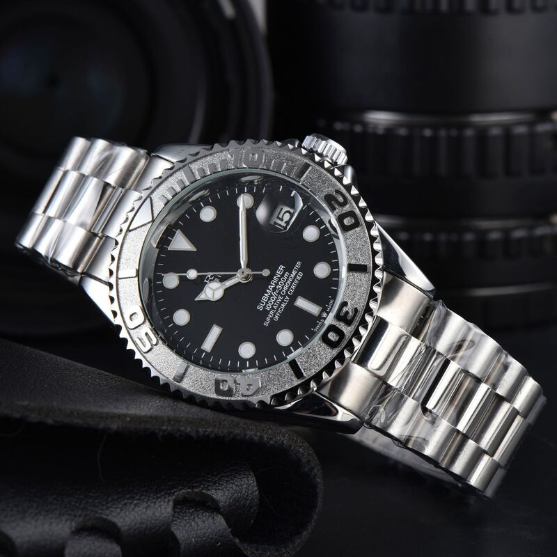 2024 Export New Men's High-Quality Silicone Steel Belt 3-Pin Mechanical Fully Automatic Mechanical Watch Manufacturer Wholesale One