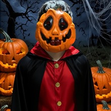 万圣节恐怖全脸南瓜面具化妆搞怪吓人派对COS跨境亚马逊爆款道具