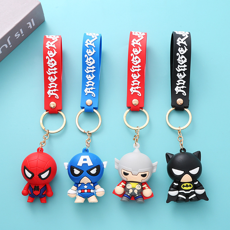 Marvel Avengers Hero Keychain Pendant Cartoon Doll Keychain Couple Schoolbag Small Gift Wholesale Marvel Avengers Hero Keychain Pendant Cartoon Doll Keychain Couple Schoolbag Small Gift Wholesale