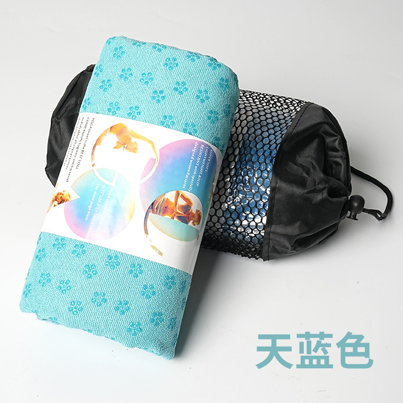 新品热销183*63cm瑜伽垫铺巾健身布垫梅花点防滑毯超细纤维瑜珈巾|undefined