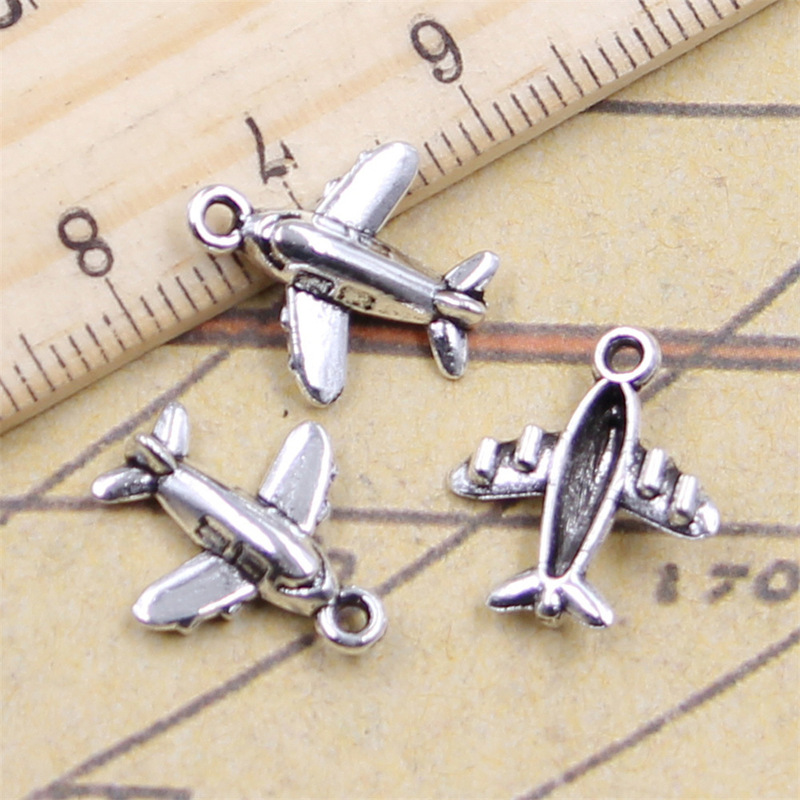 Ancient Silver Aircraft DIY Jewelry Accessories Pendant Charm Necklace Bracelet Pendant Ancient Silver Aircraft DIY Jewelry Accessories Pendant Charm Necklace Bracelet Pendant