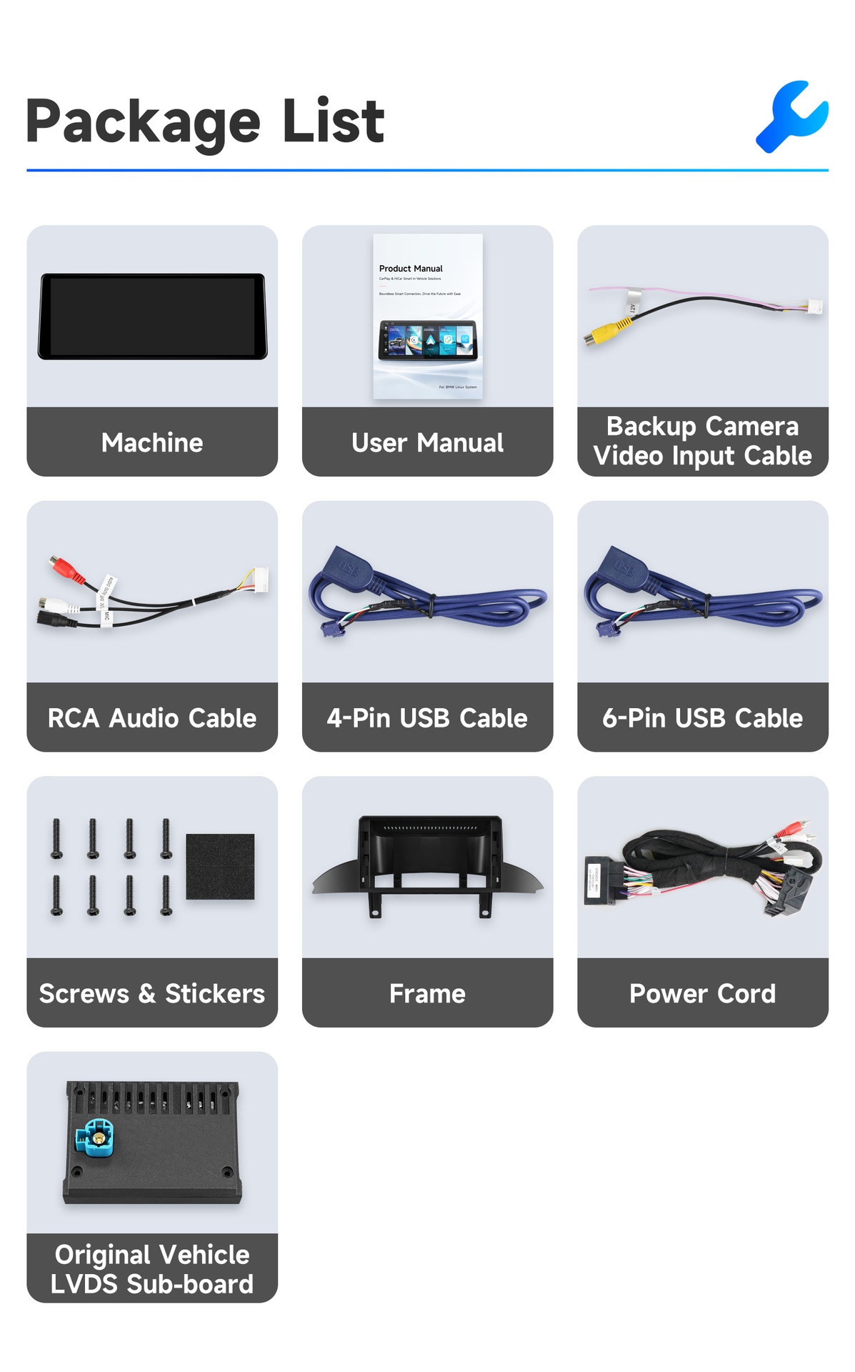 Suitable for BMW 3 Series F30 F35 EVO car central control large screen navigation Carplay reversing image player