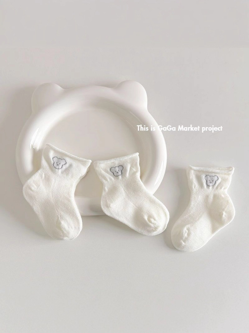 Cotton children's cartoon breathable socks for new born 4