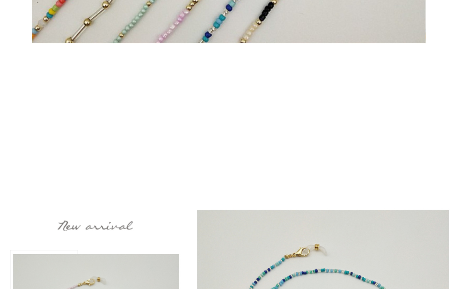 Daily Occasion Glass beads, Metal Material Original Design Round Glass Beads Metal Women's Glasses Chain
