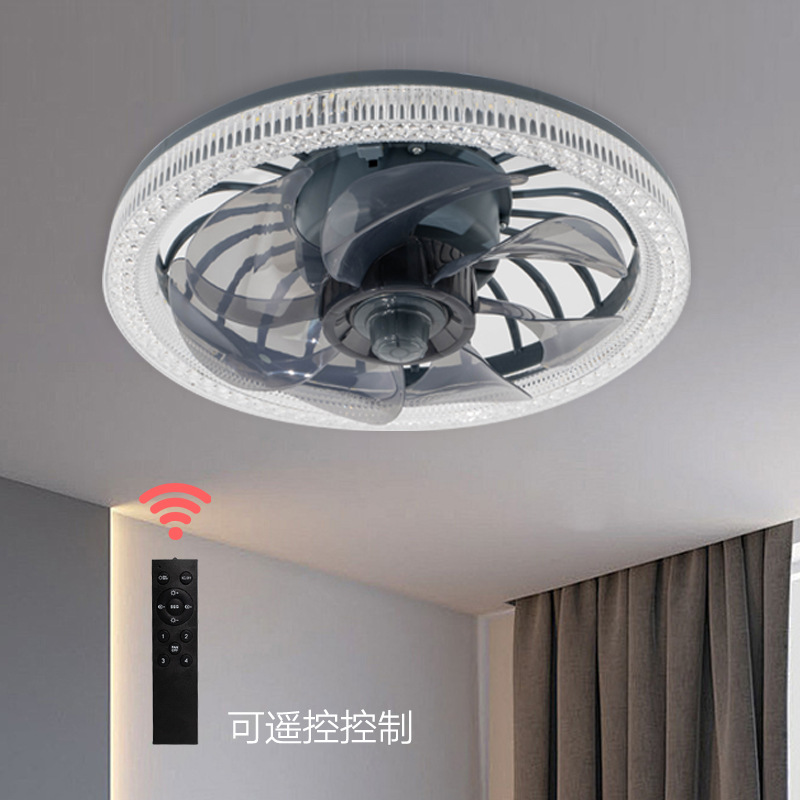 E-commerce for ceiling fan lamp bedroom corridor ceiling fan lamp household simple integrated e27 fan lamp with remote control