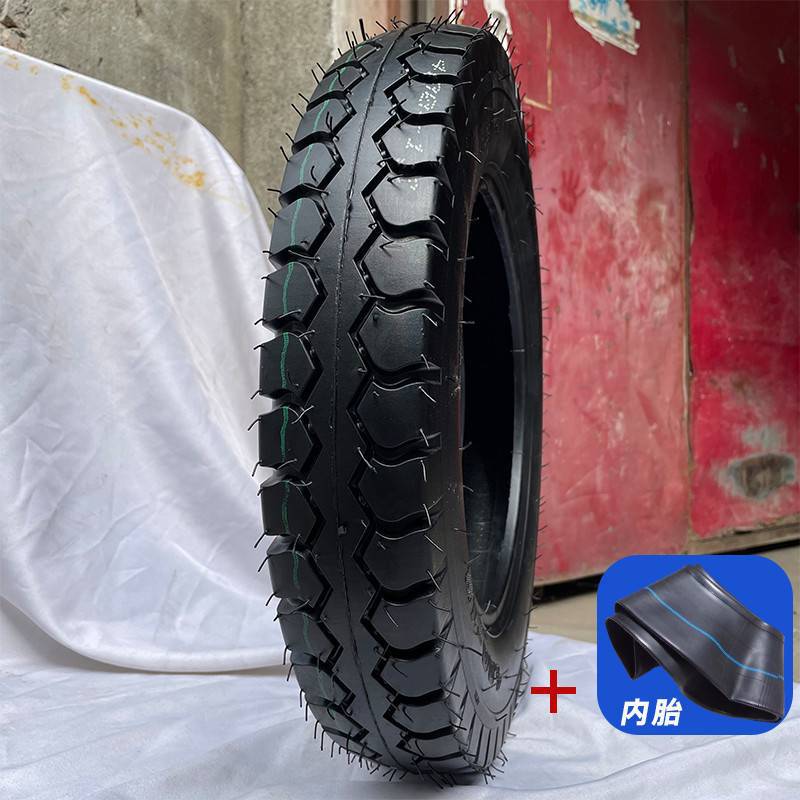 외부 타이어 + 내부 튜브 [단선 및 균열 포함 반품 및 교환] - 4.00-12 라오핑 플라워 두껍게 8겹