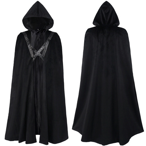 Medieval cloak Gothic style cloak Amazon Wish AliExpress hooded shawl stage Halloween costume play outfit