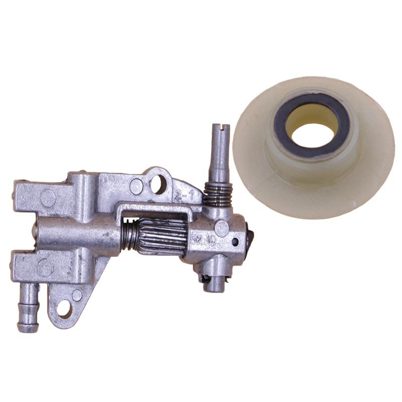 52/58/5900汽油锯机油泵涡轮涡杆伐木锯供油泵头增压器总成齿轮