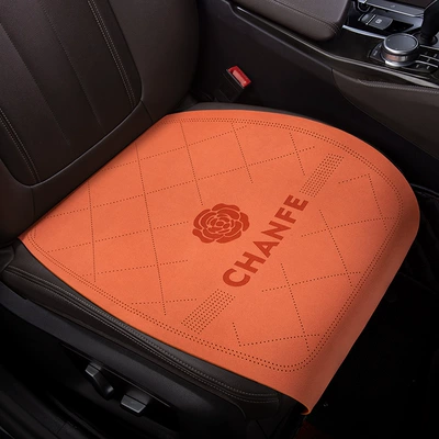Seat cushion, seat cover, cushion four seasons universal suede - camellia-hermes-orange-front-row-monolithic