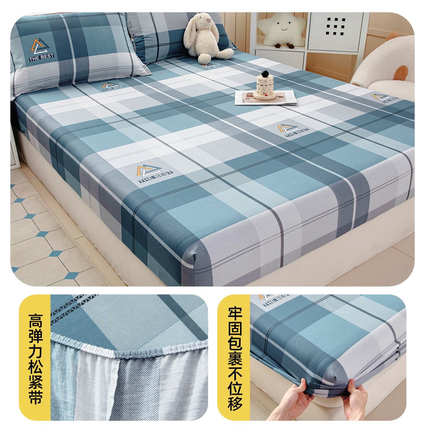 100% algodón cubierta de cama de algodón cubierta de colchón de una sola pieza cubierta de cama antideslizante cubierta de cama cubierta de cama Simmons cubierta de nuevo