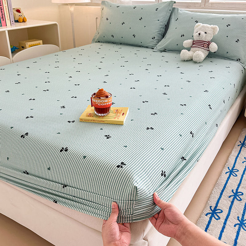 2025 nueva sábana de algodón pequeña fresca funda protectora de colchón de algodón de una sola pieza cubierta de cama para niños dormitorio 2025 nueva