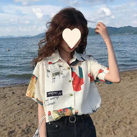 衬衫女2025春夏季新款韩版设计感小众学生宽松POLO