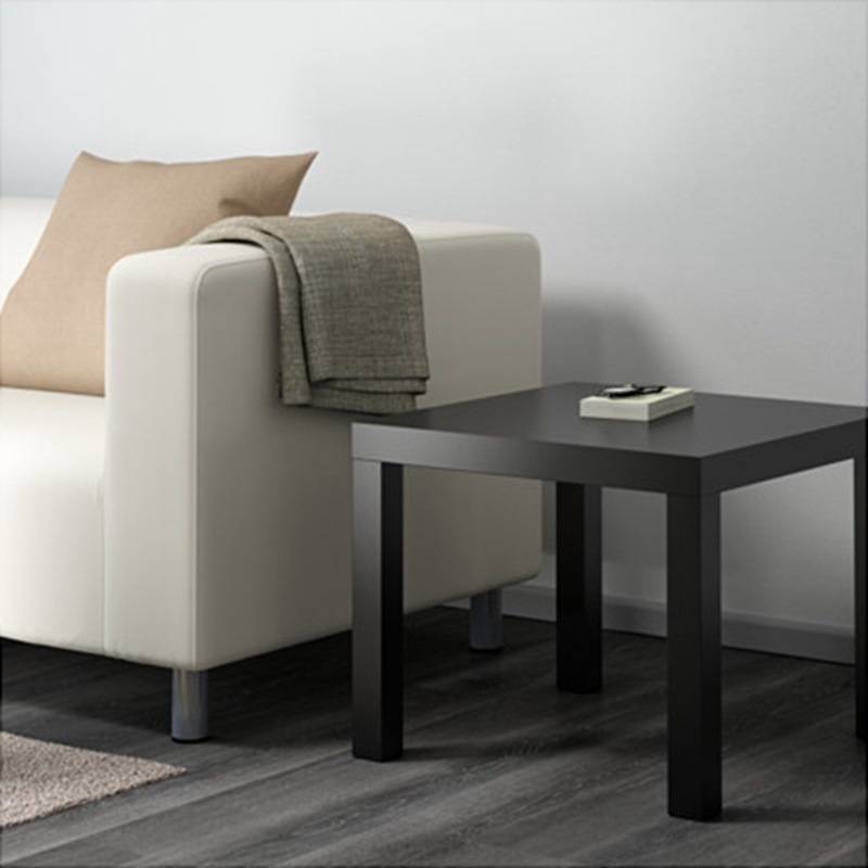 Mesa cuadrada pequeña, mesa lateral, mesa de té moderna simple, estante de supermercado de estilo económico