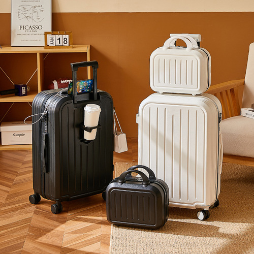 Coffee Cup Rack Large Capacity Luggage Roller Suitcase For Women High Quality Multifunctional Portable Lightweight Wheel Carry-on Travel Case