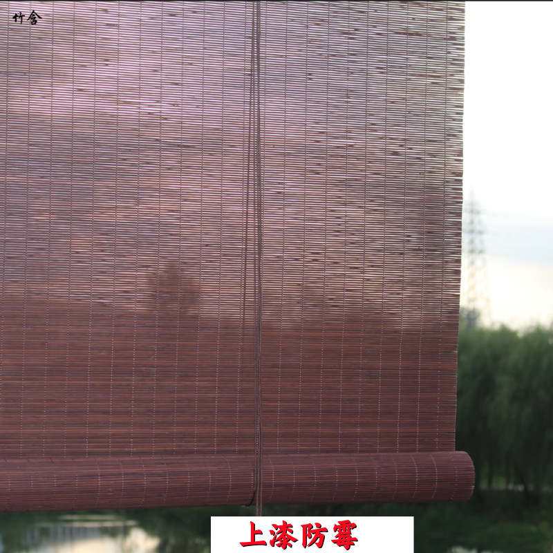 高密加纱布遮光竹帘防晒隔热隐私守护竹窗帘客厅卧室书房竹帘卷帘|undefined