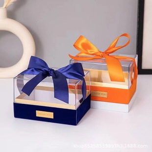 Holiday Birthday Transparent Gift Box Empty Box Acrylic Candy Box Butterfly Solid Color Packaging Box Bridesmaid Accompanying Gift Box