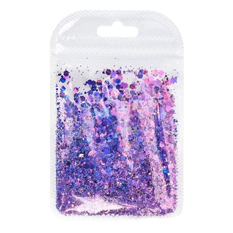 En línea celebridad dopamina Aurora lentejuelas de colores brillo en polvo tamaño mezclado flash uñas DIY decoraciones al por mayor