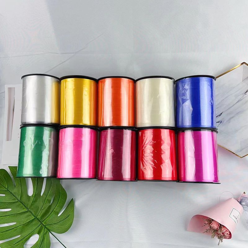 Transfronterizo 1cm de ancho 250 yardas cinta globo atado cuerda fiesta de cumpleaños decoración cinta globo accesorios boda cinta
